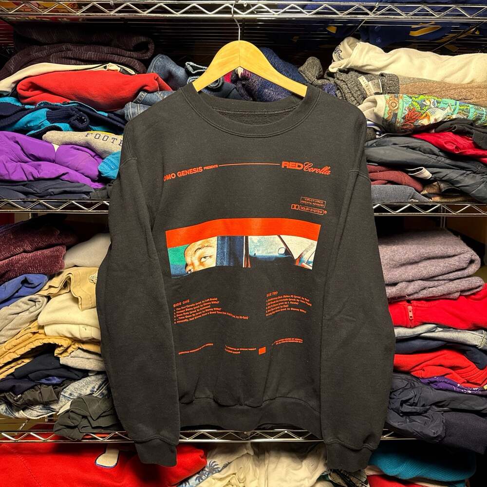 Domo Genesis Red Corolla Album Promo Graphic Crewneck Sweatshirt